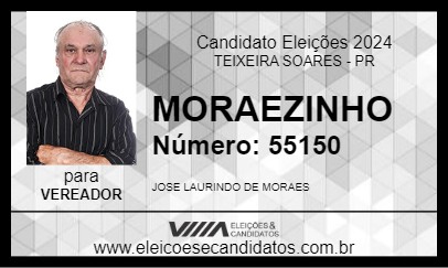 Candidato MORAEZINHO 2024 - TEIXEIRA SOARES - Eleições