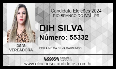 Candidato DIH SILVA 2024 - RIO BRANCO DO IVAÍ - Eleições