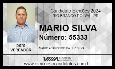 Candidato MARIO SILVA 2024 - RIO BRANCO DO IVAÍ - Eleições