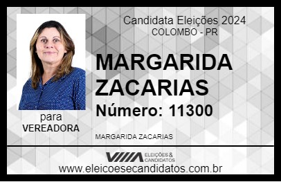 Candidato MARGARIDA ZACARIAS 2024 - COLOMBO - Eleições