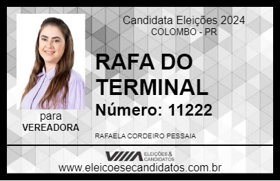 Candidato RAFA DO TERMINAL 2024 - COLOMBO - Eleições