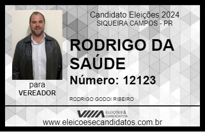 Candidato RODRIGO MOTORISTA 2024 - SIQUEIRA CAMPOS - Eleições