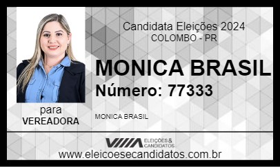 Candidato MONICA BRASIL 2024 - COLOMBO - Eleições