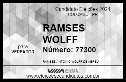 Candidato RAMSES WOLFF 2024 - COLOMBO - Eleições