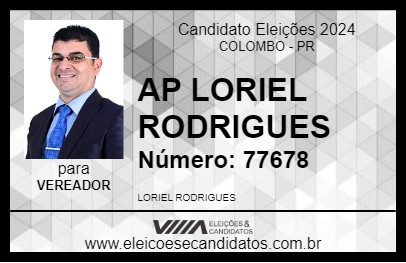 Candidato AP LORIEL RODRIGUES 2024 - COLOMBO - Eleições