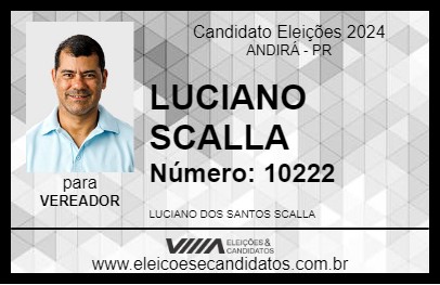 Candidato LUCIANO SCALLA 2024 - ANDIRÁ - Eleições