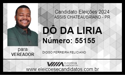 Candidato DÔ DA LIRIA 2024 - ASSIS CHATEAUBRIAND - Eleições