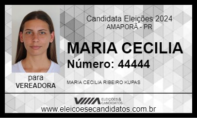 Candidato MARIA CECILIA 2024 - AMAPORÃ - Eleições