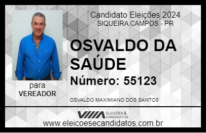 Candidato OSVALDO DA VAN 2024 - SIQUEIRA CAMPOS - Eleições