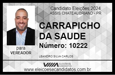 Candidato CARRAPICHO DA SAUDE 2024 - ASSIS CHATEAUBRIAND - Eleições