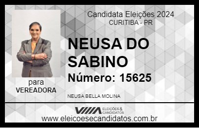 Candidato NEUSA DO SABINO 2024 - CURITIBA - Eleições