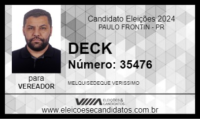 Candidato DECK 2024 - PAULO FRONTIN - Eleições