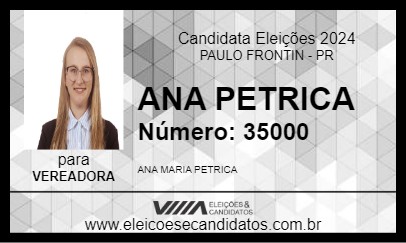 Candidato ANA PETRICA 2024 - PAULO FRONTIN - Eleições