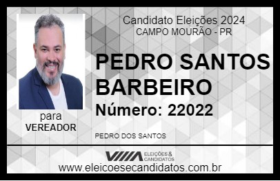 Candidato PEDRO SANTOS BARBEIRO 2024 - CAMPO MOURÃO - Eleições