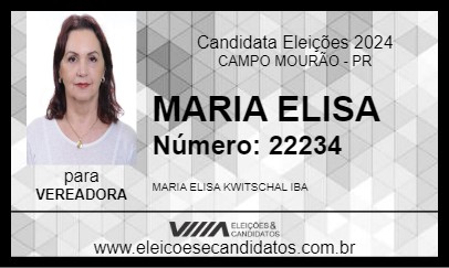 Candidato MARIA ELISA 2024 - CAMPO MOURÃO - Eleições