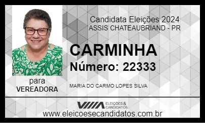 Candidato CARMINHA 2024 - ASSIS CHATEAUBRIAND - Eleições