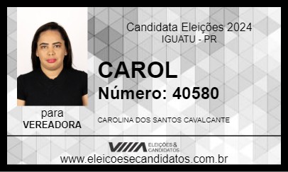 Candidato CAROL 2024 - IGUATU - Eleições