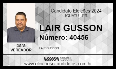 Candidato LAIR GUSSON 2024 - IGUATU - Eleições