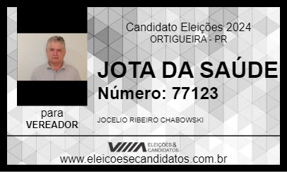 Candidato JOTA DA SAÚDE 2024 - ORTIGUEIRA - Eleições