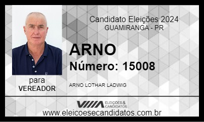 Candidato ARNO 2024 - GUAMIRANGA - Eleições