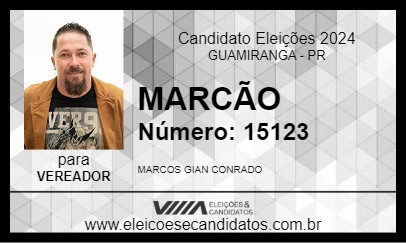 Candidato MARCÃO 2024 - GUAMIRANGA - Eleições