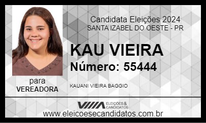 Candidato KAU VIEIRA 2024 - SANTA IZABEL DO OESTE - Eleições