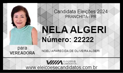 Candidato NELA ALGERI 2024 - PRANCHITA - Eleições