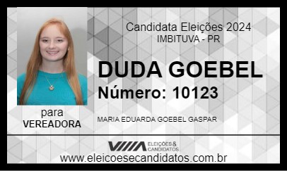 Candidato DUDA GOEBEL 2024 - IMBITUVA - Eleições