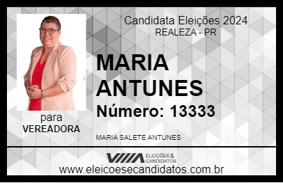 Candidato MARIA ANTUNES 2024 - REALEZA - Eleições