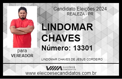 Candidato LINDOMAR CHAVES 2024 - REALEZA - Eleições