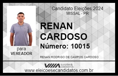 Candidato RENAN CARDOSO 2024 - MISSAL - Eleições