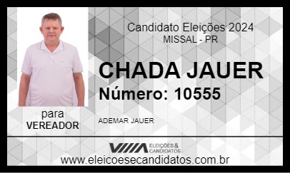 Candidato CHADA JAUER 2024 - MISSAL - Eleições