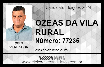 Candidato OZEAS DA VILA RURAL  2024 - NOVA CANTU - Eleições