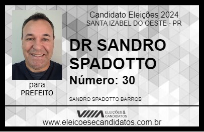 Candidato DR SANDRO SPADOTTO 2024 - SANTA IZABEL DO OESTE - Eleições