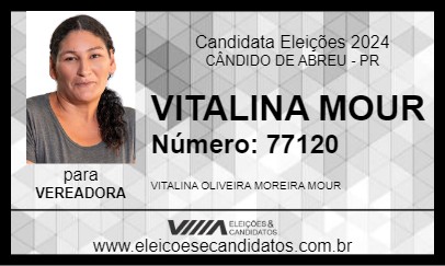 Candidato VITALINA MOUR 2024 - CÂNDIDO DE ABREU - Eleições