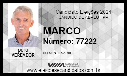 Candidato MARCO 2024 - CÂNDIDO DE ABREU - Eleições