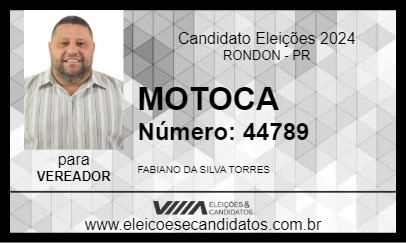 Candidato MOTOCA 2024 - RONDON - Eleições