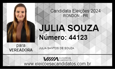 Candidato JULIA SOUZA 2024 - RONDON - Eleições