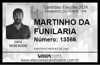 Candidato MARTINHO DA FUNILARIA 2024 - DIAMANTE DO NORTE - Eleições