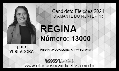 Candidato PROFESSORA REGINA 2024 - DIAMANTE DO NORTE - Eleições