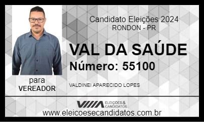 Candidato VAL DA SAÚDE 2024 - RONDON - Eleições