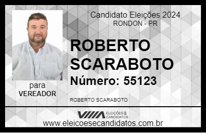 Candidato ROBERTO SCARABOTO 2024 - RONDON - Eleições