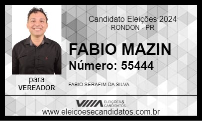 Candidato FABIO MAZIN 2024 - RONDON - Eleições