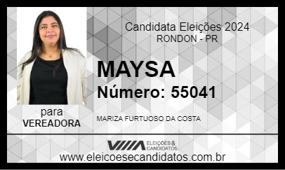 Candidato MAYSA 2024 - RONDON - Eleições