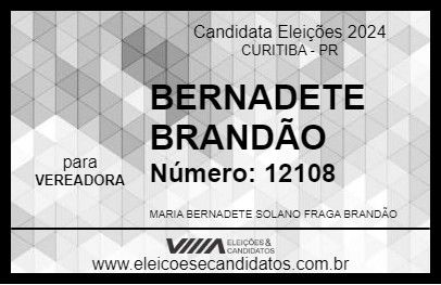 Candidato BERNADETE BRANDÃO 2024 - CURITIBA - Eleições