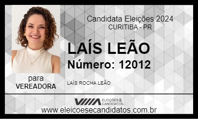 Candidato LAÍS LEÃO 2024 - CURITIBA - Eleições