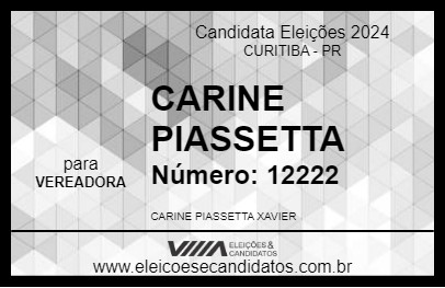 Candidato CARINE PIASSETTA 2024 - CURITIBA - Eleições