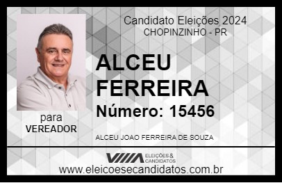 Candidato ALCEU FERREIRA 2024 - CHOPINZINHO - Eleições