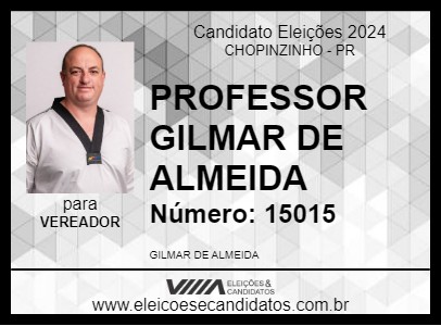 Candidato PROFESSOR GILMAR DE ALMEIDA 2024 - CHOPINZINHO - Eleições