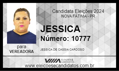 Candidato JESSICA 2024 - NOVA FÁTIMA - Eleições